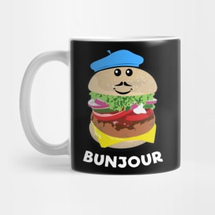 Burger - Bunjour Funny Pun Mug